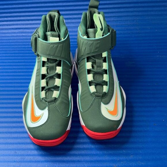Size 3.5Y- GS Nike Air Griffey Max 1 Miami Hurricanes SAMPLE (FZ7281-323) - Picture 4 of 8